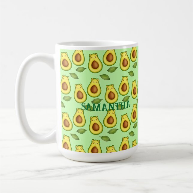 Green Avocado Cat Kaffeetasse (Links)