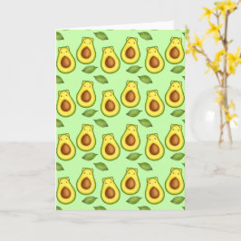 Green Avocado Cat Karte