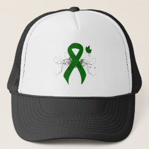 Green Awareness Ribbon mit Butterfly Truckerkappe