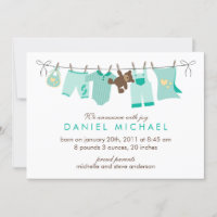 Green Baby Clothesline New Baby