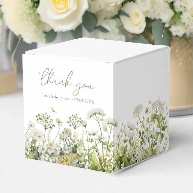 Green Baby in Bloom Floral Wildblume Babydusche Geschenkschachtel (Von Creator hochgeladen)