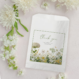 Green Baby in Bloom Floral Wildblume Babydusche Geschenktütchen
