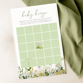 Green Baby in Bloom Wildblume Baby Bingo Game