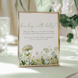 Green Baby in Bloom Wildblume Bauch Ratings Game Poster