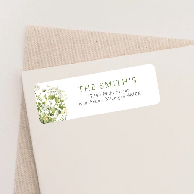 Green Baby in Bloom Wildblume Rücksendeadresse (Von Creator hochgeladen)