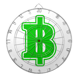 GREEN BAHT SIGN ฿ thailändischer ฿ Dartscheibe