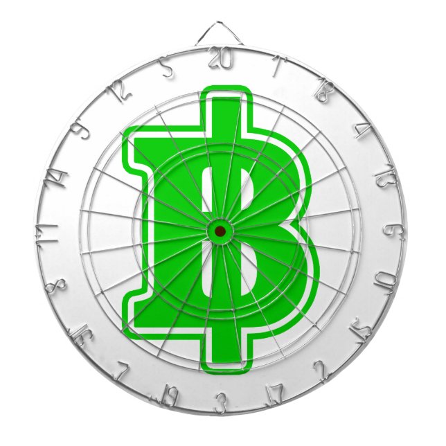 GREEN BAHT SIGN ฿ thailändischer ฿ Dartscheibe (vorne)