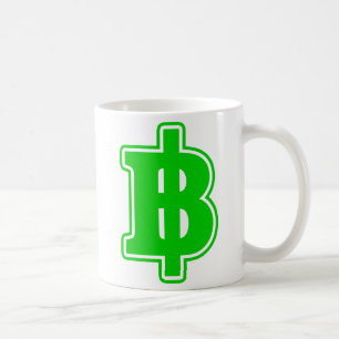 GREEN BAHT SIGN ฿ thailändischer ฿ Kaffeetasse