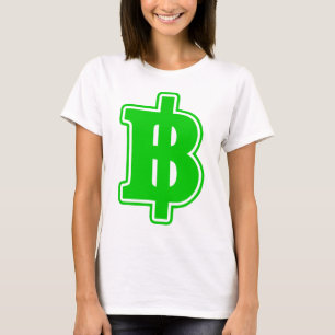 GREEN BAHT SIGN ฿ thailändischer ฿ T-Shirt