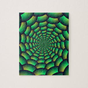 Green Ball Spiral Tunnel
