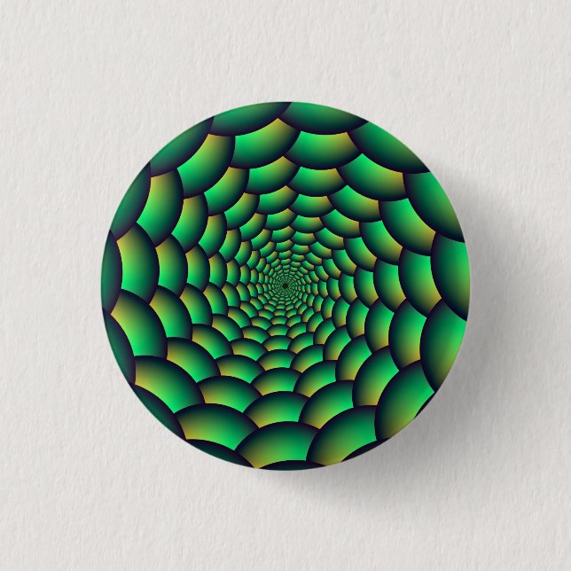 Green Ball Spiral Tunnel Button (Vorderseite)