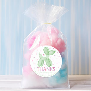 Green Balloon Dog Gunst Sticker