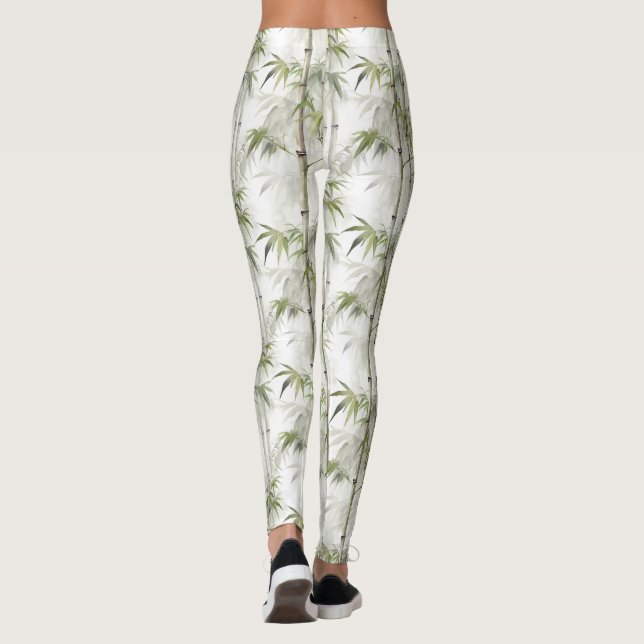 Green Bamboo Mindfulness Yoga Leggings (Rückseite)