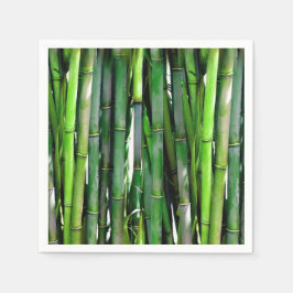 Green Bamboo Stalks Naturfotografie Serviette