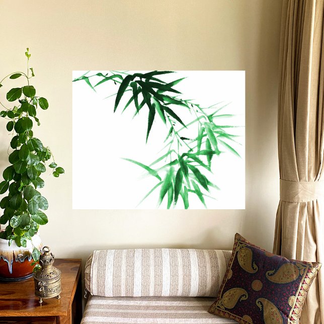 Green Bamboo Twig Fotodruck (Von Creator hochgeladen)