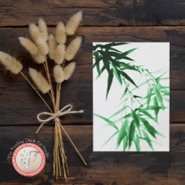 Green Bamboo Twig Postkarte