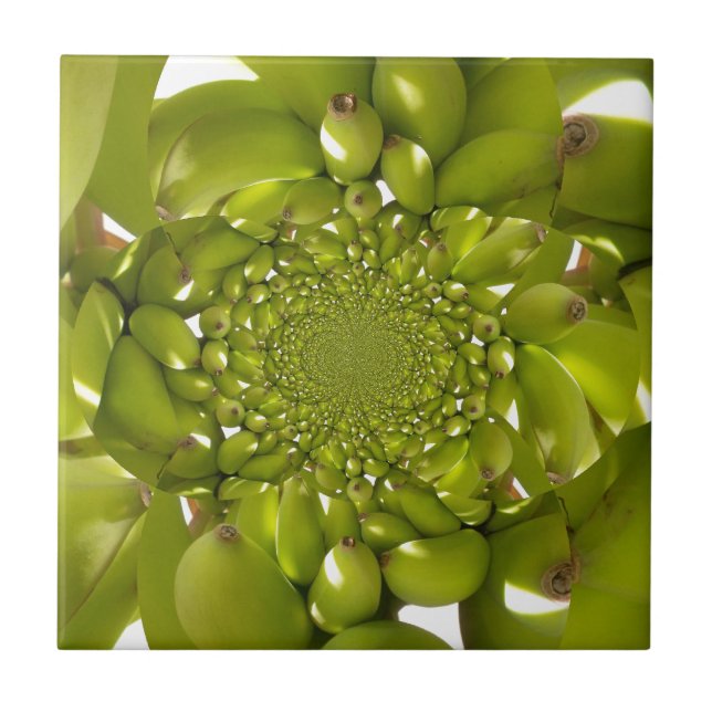 Green Banana Kaleidoskop Art Print/Graphic Fliese (Vorderseite)