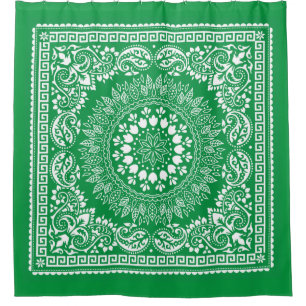 Green Bandana Muster-4 Duschvorhang