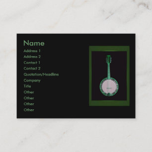 Green Banjo Business Card Visitenkarte
