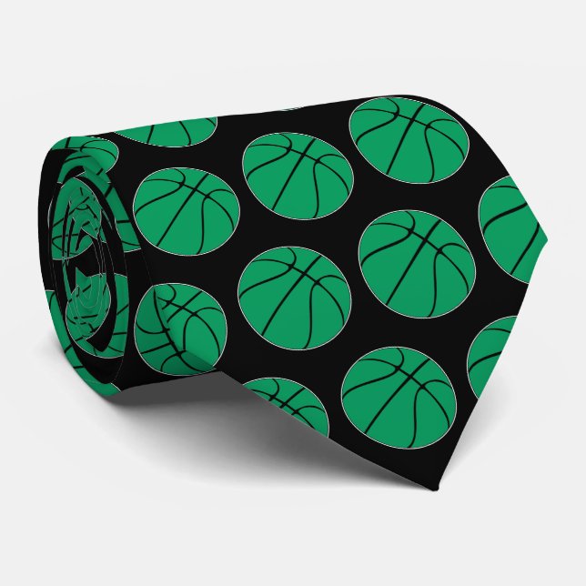 Green Basketball Coach oder Spielerteam Banquet Krawatte (Gerollt)