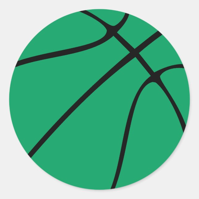 Green Basketball Sports Ball Player/Team Stickers (Vorderseite)