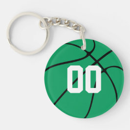Green Basketball Team Spieler Jersey Nummer Keyrin Schlüsselanhänger