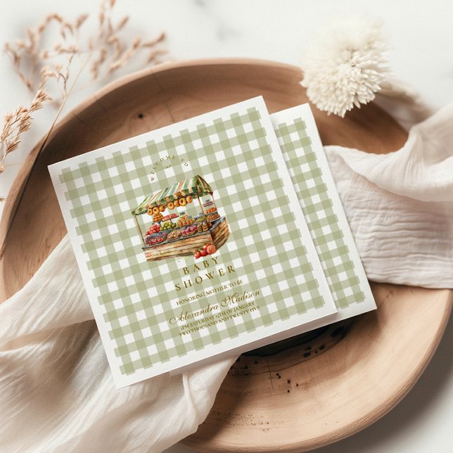 Green Bauern Market Baby Dusche Serviette (Von Creator hochgeladen)