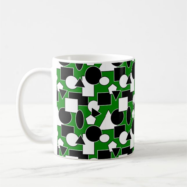 Green Bauhaus Collage Kaffeetasse (Links)