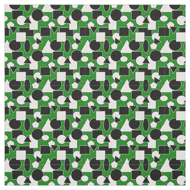 Green Bauhaus Collage Stoff (Muster)