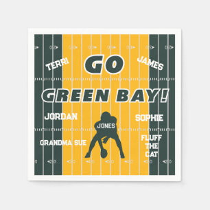 Green Bay Football Fan Paper Napkin Serviette
