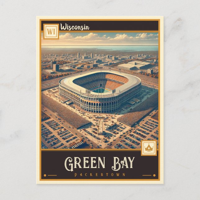 Green Bay, Wisconsin | VINTAG Postkarte (Vorderseite)