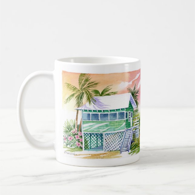 Green Beach Hütte Fort Myers Beach Florida Tasse (Links)