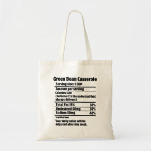 Green Bean Casserole Nutrition Fact.w Tragetasche