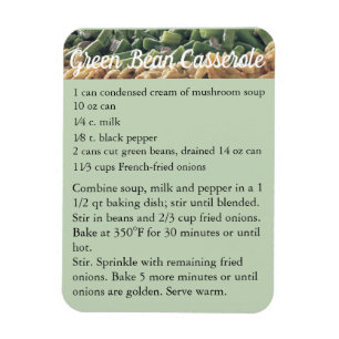 "Green Bean Casserole" Recipe Magnet Kühlschrank