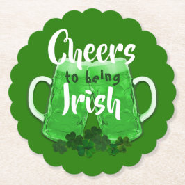 Green Beer Cheers Irish St Patricks Day Untersetzer