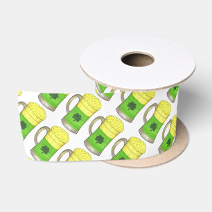 Green Beer Tasse Kleeblatt Saint Paddy's Day Satinband