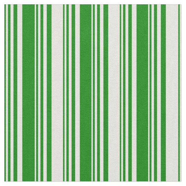 Green & Beige Muster Stoff (Nahaufnahme)