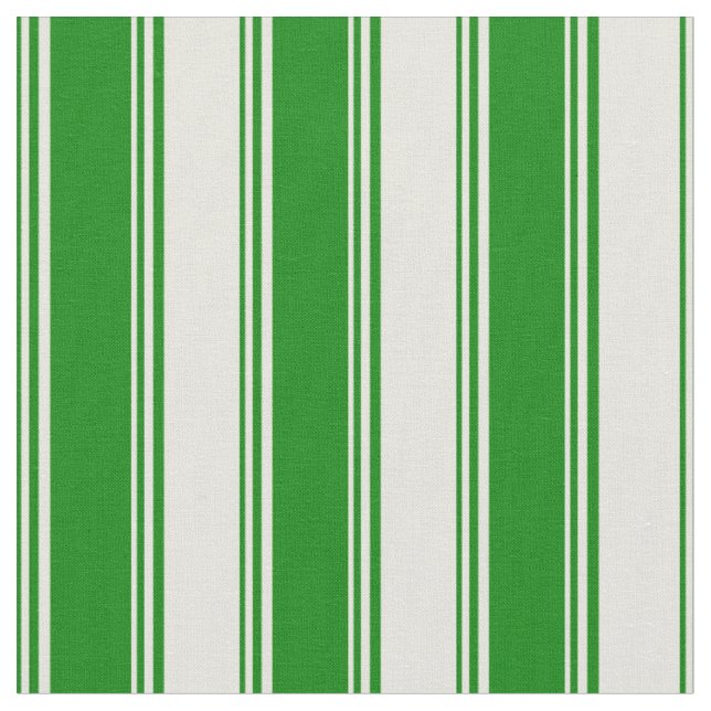 Green & Beige Streifen Muster Stoff (Nahaufnahme)