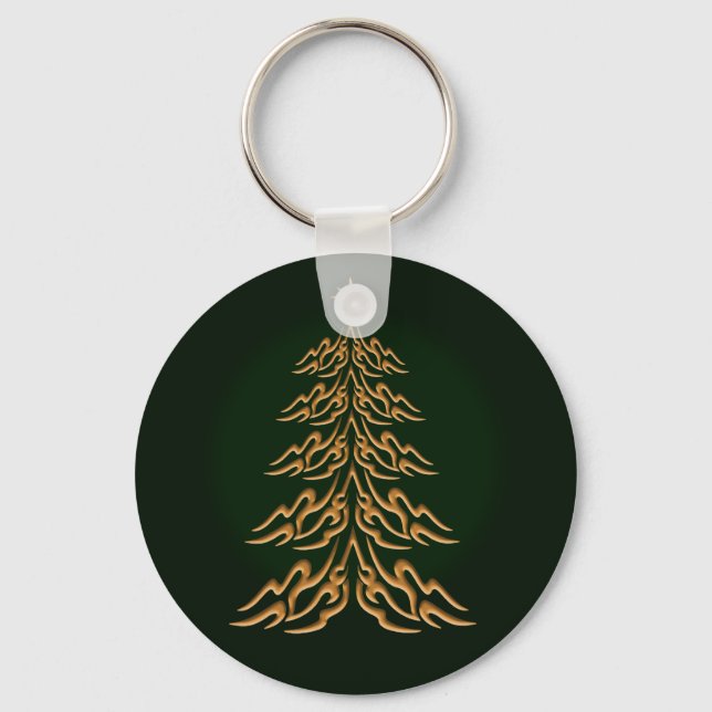 Green Bell Weihnachtsbaum Schlüsselkette Schlüsselanhänger (Vorderseite)