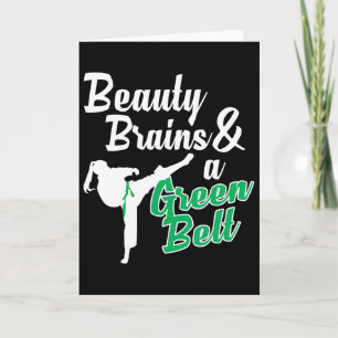 Green Belt Taekwondo Martial Arts Funny Judo Zitat Karte