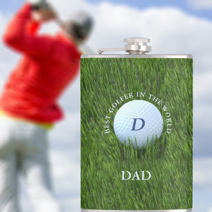 Green Best Golfer in World Golf Theme Flask Flachmann