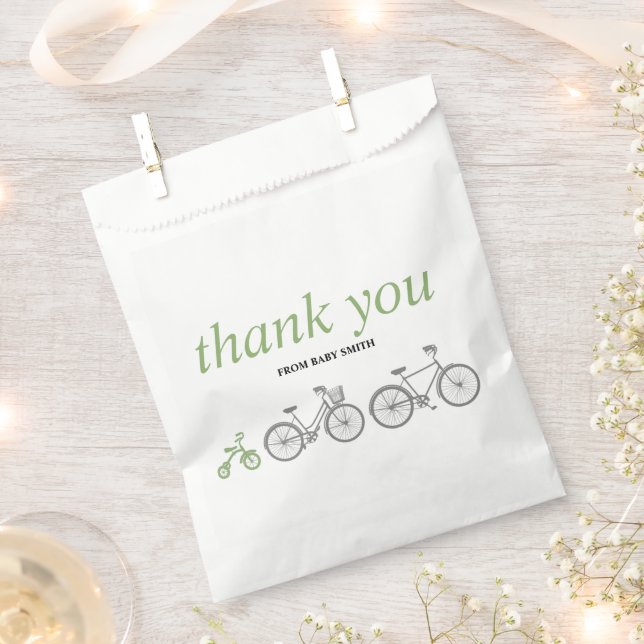 Green Bicycle Geschenktütchen (Ausgeschnitten)