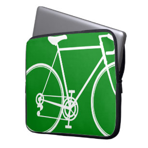 Green Bike Design Laptop Sleeve