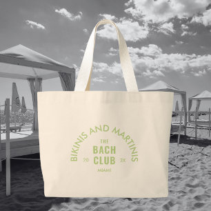 Green Bikinis and Martinis Bach Club Custom Jumbo Stoffbeutel