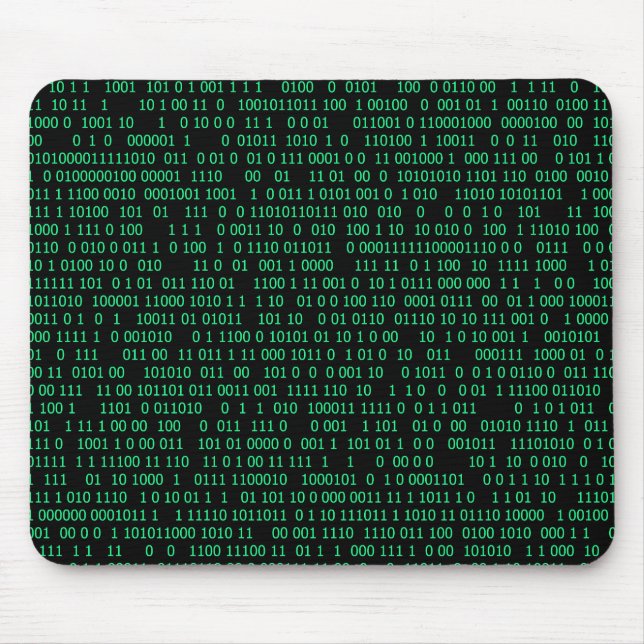 Green Binary Numerary System Mousepad (Vorne)