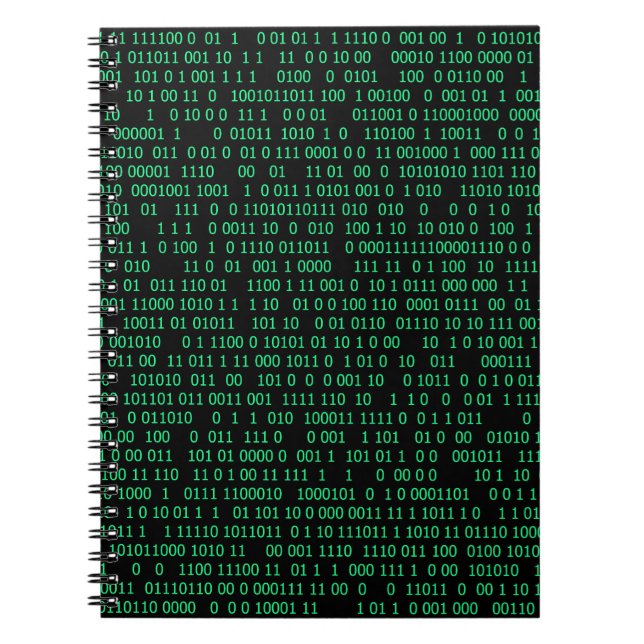 Green Binary Numerary System Notizblock (Vorderseite)