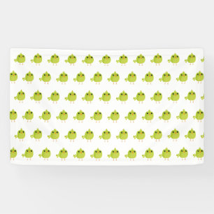 Green Bird Cartoon Banner