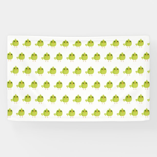 Green Bird Cartoon Banner (Horizontal)