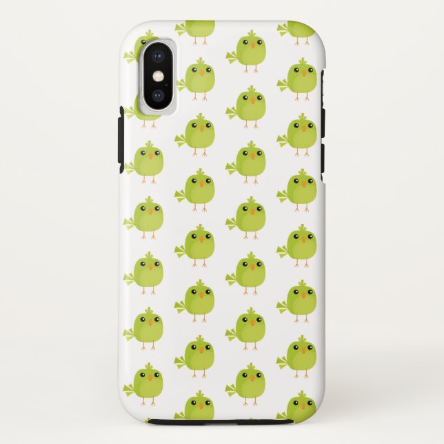 Green Bird Cartoon Case-Mate iPhone Hülle (Rückseite)