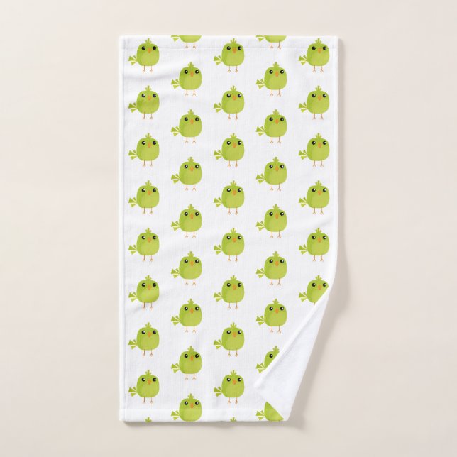 Green Bird Cartoon Handtuch (Handtuch)